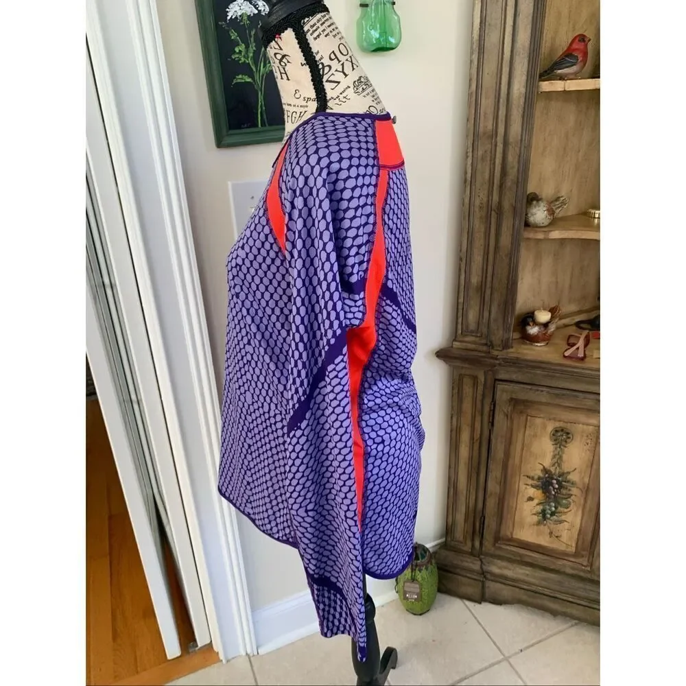Nike Dri Fit Long Sleeve Purple Orange Geometric Top